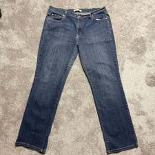 Levi's 505 Straight Leg Jeans Womens Strech Blue Medium Wash Size 16M 33 x 32 