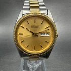 Seiko President Watch Men 36mm Champagne Dial Two Tone Daydate Round New Batt B2