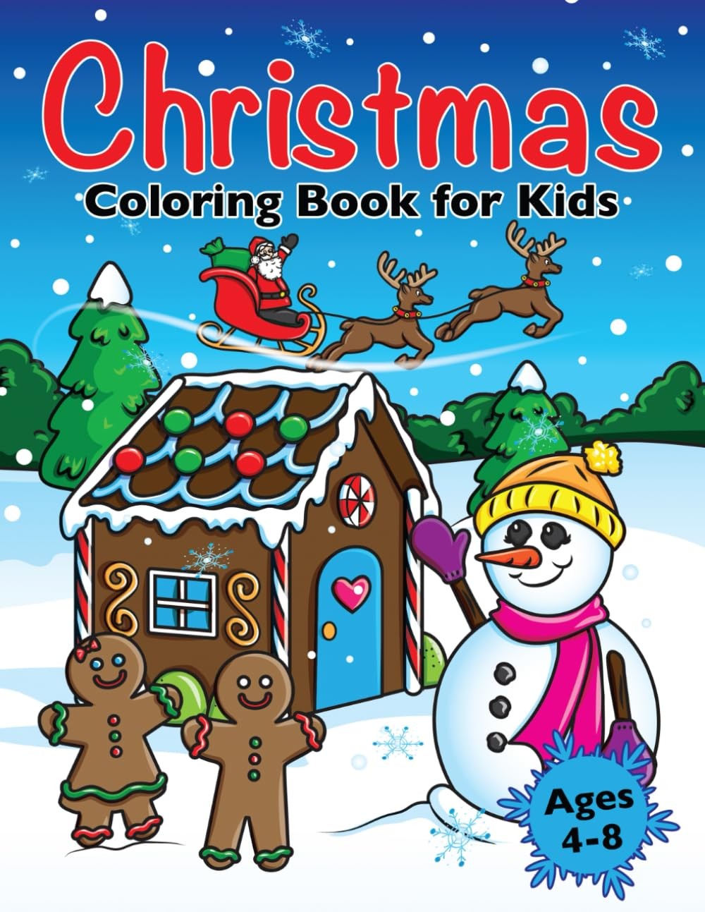Christmas Coloring Book for Kids Xmas Holiday Designs to Color for