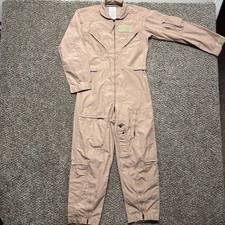 CWU 27/p Flyers Coveralls Flight Suit Size 44S 44 Short Tan Type I Class 2