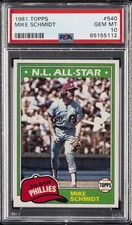 1981 TOPPS #540 MIKE SCHMIDT PSA 10
