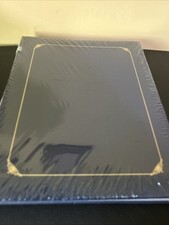 Creative Memories 8.5 X 11 Navy Open Spine Scrapbook Album with Gold Trim