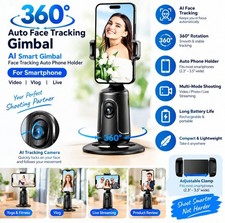 360  AI Auto Face Tracking Gimbal Smartphone Holder Phone Stand Vlog Live