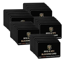RFID Blocking Card Wallet NFC Guard 50Pcs Bank Debit Credit ID ATM Purse Protect