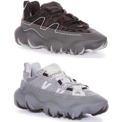 DIESEL S-PROTOTYPE P1 Netz Niedrig Turnschuhe Schwarz Grau Herren UK 6 - 12