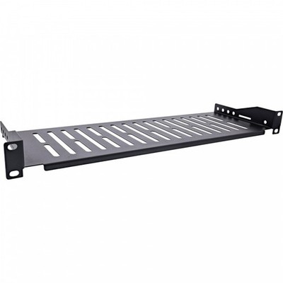 InLine  19'' Fachboden, 150mm, 10kg, 1HE, RAL 9005 schwarz