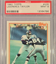 Topps 1982 In Action Lawrence Taylor #435 Rookie Base PSA 9 NY Giants Card. rookie card picture