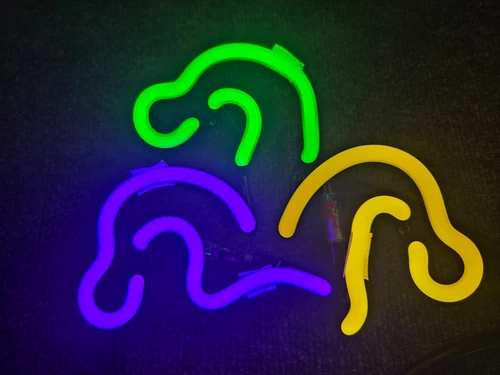 Vintage Heineken Mardi Gras Neon Sign Replacement Tube - "Jester Hat" Tube Only