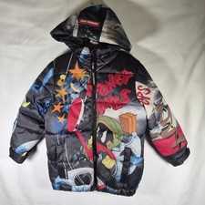 Looney Tunes Members Only Jacket 3T Toddler Puffer Hooded Bugs Bunny Cartoon...