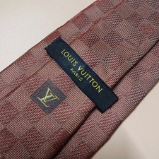 Louis Vuitton Paris Silk Tie Damier Check LV Logo Classic Luxury Necktie