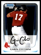 Garin Cecchini 2011 Bowman #BCP107 Red Sox MLB READ FREE SHIPPING AutographDen