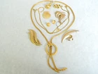 Vtg.  10 Pieces All Signed Trifari Costume Jewelry Lot Palm Tree Chain Necklaces