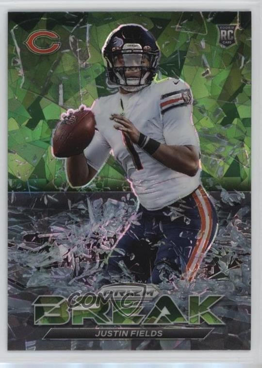 2021 Panini Prizm Prizm Break Green Ice Prizm Justin Fields #PB-8 3g6