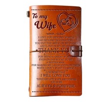 Wife Gifts from Husband, To My Wife Leather Journal, 140 Page Wife Refillable...