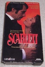Scarlett VHS Video Joanne Whalley-Kilmer Timothy Dalton 6 hour romantic epic