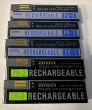 Lot of 5 Genuine Aiwa Rechargeable Battery PB-3 Untested