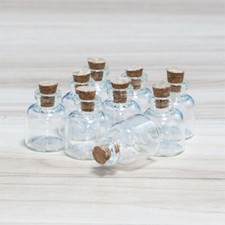 10-100pcs Tiny Vials Storage Clear Tiny Crafts 4ml glass bottles corks DIY