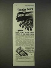 1939 Pyroil Lubrication Ad - Engine Troubles