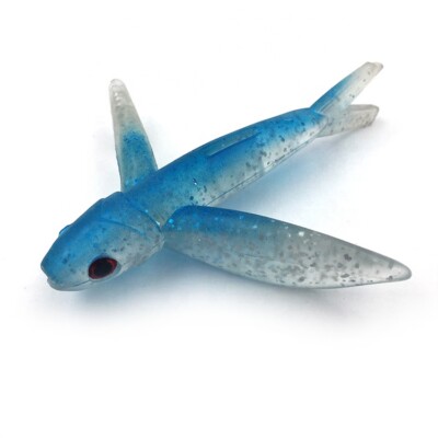 4 Inch Flying Fish Teaser Lures Fishing Daisy Chain Mahi ONO Tuna Marlin 3 Pack