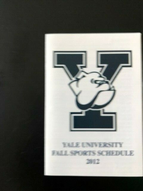 Yale University Fall Sports Pocket Schedule -2012