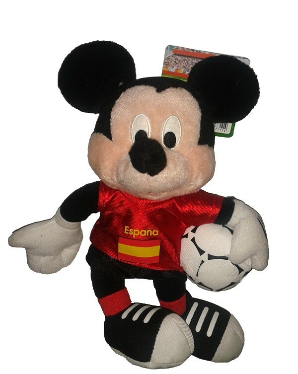 Peluche Mickey Mouse Camiseta España Fútbol 20 cm. aprox.