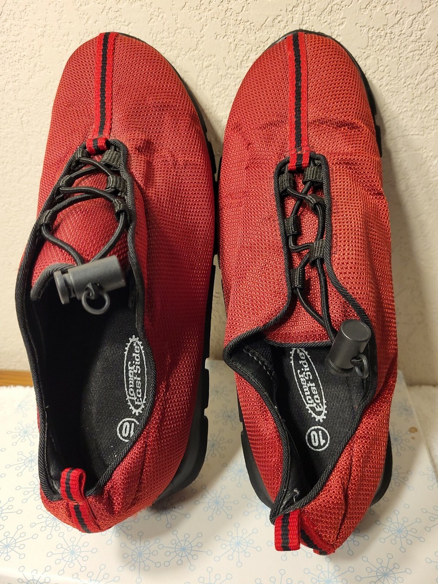 Vintage 90s Y2K Lower East Side Chunky Red Sneakers Shoes