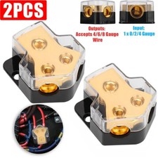 Car Audio Splitter Amp Power 0/2/4 Gauge In 4/6/8 Gauge Out Distribution Block
