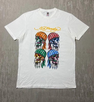 Ed Hardy By Christian Audigier Skull Graphic T shirt Classic style NH15017