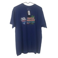Nascar Triple Header T-shirt Blue Lg New With Tags Championship Weekend Tee
