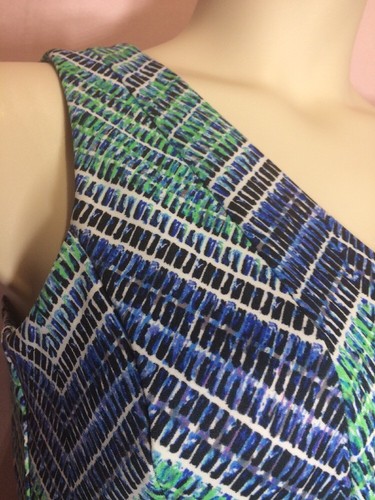 NWT Spense PM 36"Bust Blue Petite Green Flare Women's Dress Career Casual J29 - Picture 8 of 12