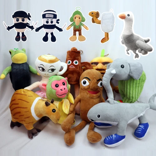 Tung Tung Sahur Italian Brainrot Frog Elephant Plush&Tralalero Tralala Doll Toy - Bild 4 von 58