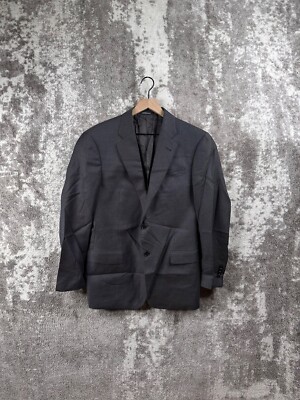 Armani Blazer 50 Mens Black 2 Button Jacket Woven Tailored Wool | eBay
