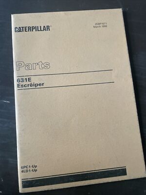 Caterpillar 631E Scraper 4LD 6PC Parts Manual Book Catalog Guide Portuguese