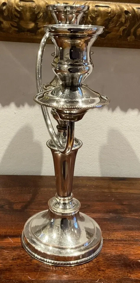 Gorgeous vintage Silver On Copper Nouveau Three-light Candelabra/candle Holder - Image 3 of 4