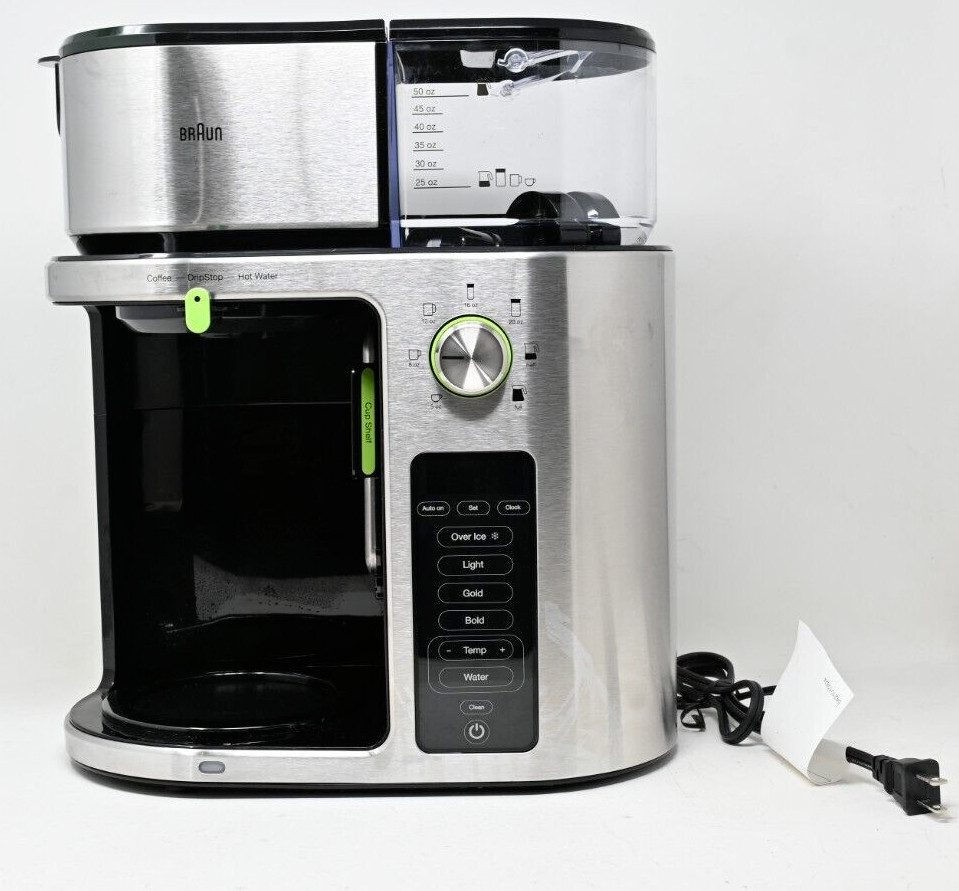 Braun MultiServe Drip Coffee Maker 10 Cup Stainless Steel KF9170SI