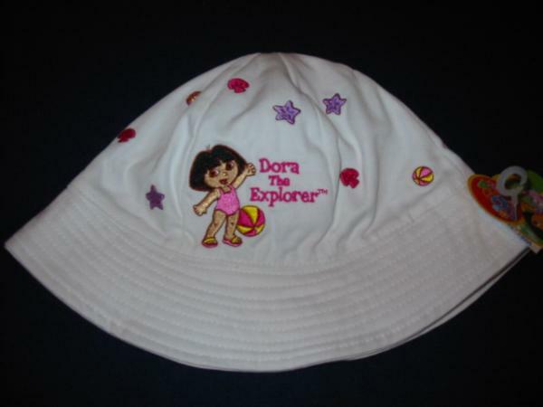 Vintage Dora The Explorer Hat - Nick Jr. - White‎ With Pattern - RARE! Vintage Dora The Explorer‎ Hat - Nick Jr. - White With  main image 2