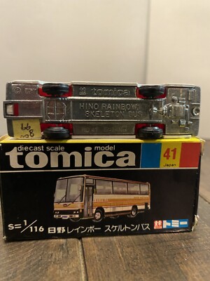Tomica Black Box 41 - Bus Hino Rainbow Skeleton - Échelle 1/116 - Occasion Avec Boîte