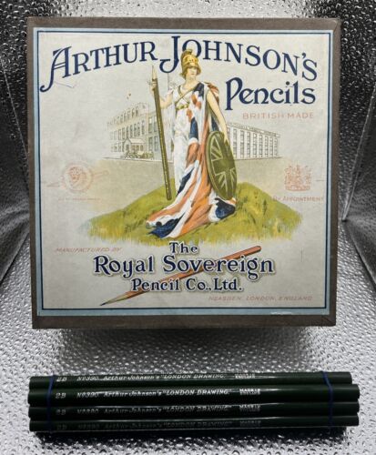 Royal Sovereign Pencil Co Ltd Arthur Johnson's Pencils No.390 Nuevos Stock Antiguo x12 - Imagen 1 de 16