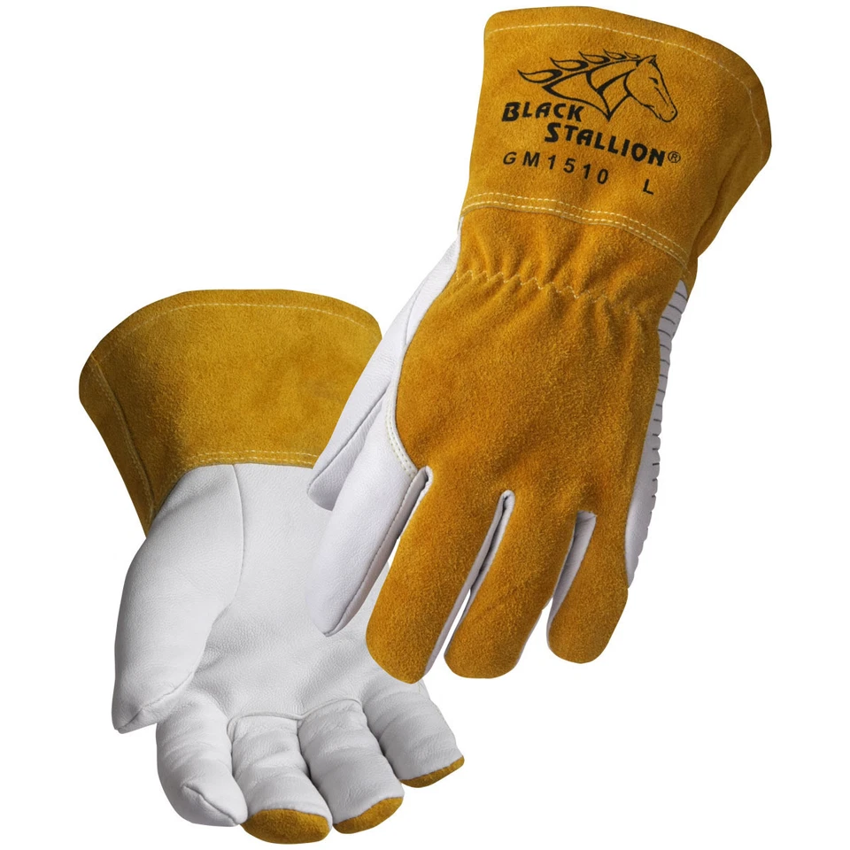 Revco Black Stallion GM1510 Goatskin MIG Welding Gloves with DragPatch - Medium