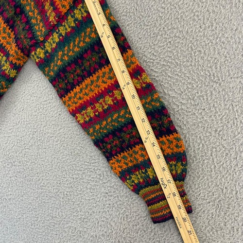 Vintage Royal Alpaca Cardigan Womens Large Oversize Sweater Aztec Knit Peruvian - Picture 10 of 10
