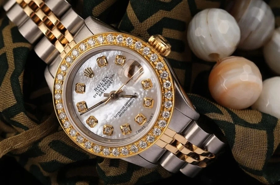 Ladies datejust mother shop of pearl dial