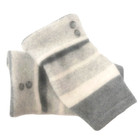 FINGERLESS GLOVES GRAY ANGORA WOOL ONE SIZE FITS MOST S M L OS ARM WARMERS CUFFS — photo 1