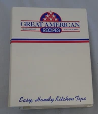 Great American Quick Easy Handy Tips Recipes Baking Binder Cook Book 55+ Cards