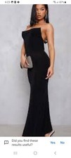 Ladies Stylish Black Diamanté Straps  Maxi Dress Size 6