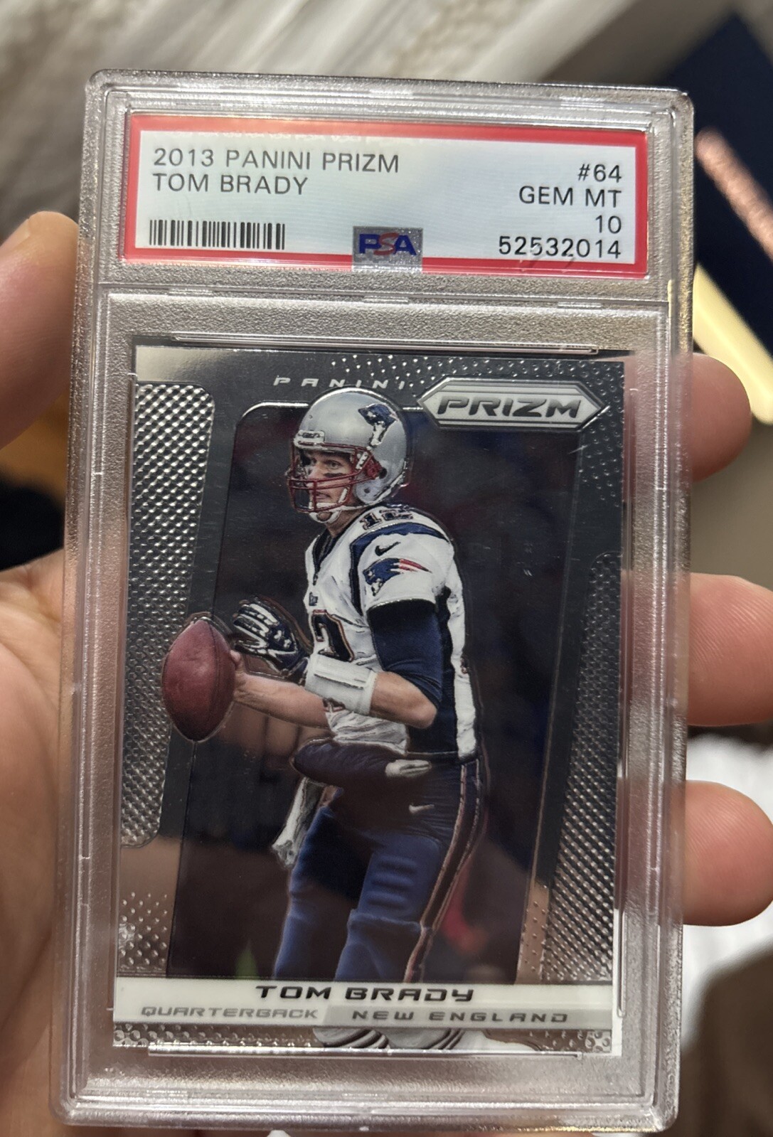 TOM BRADY 2013 PANINI PRIZM FOOTBALL PATRIOTS PSA 10 Gem Mint
