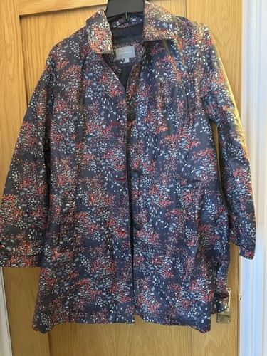 Marks and Spencer Woman’s Per Una Floral Jacket Size 14 Navy and Red