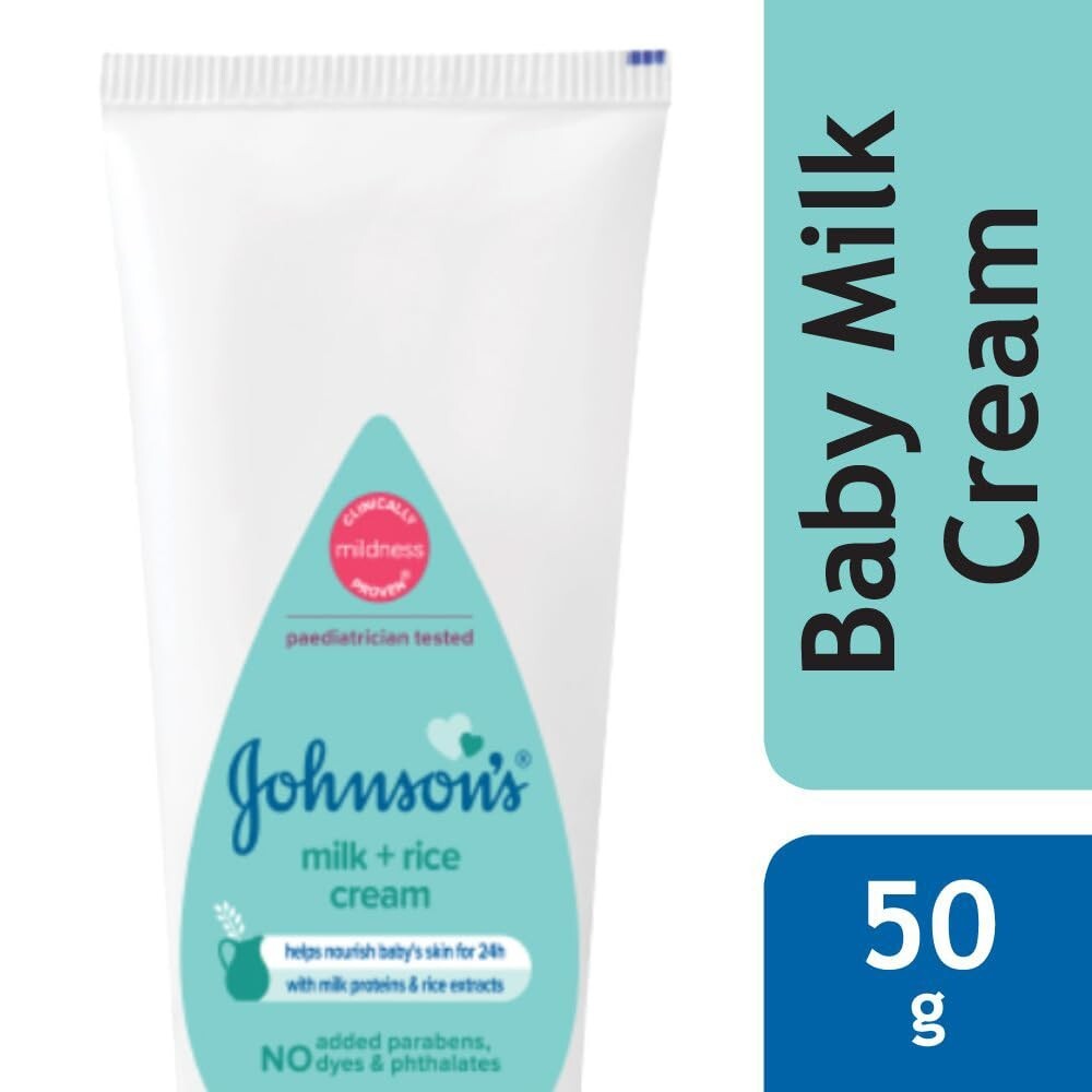 JOHNSON'S Baby Milk and Rice Cream 50g Worldwide for sale online