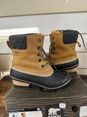 Sorel Tan and Black Insulated Lace-Up Winter Boots Caribou Horizon™ GTX Men main image 2