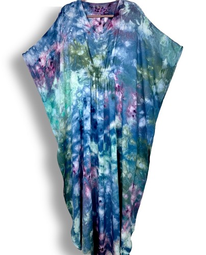 Bimba Lungo Caftano Abito Floreale Elegante Raso Peach Caftano Kimono
