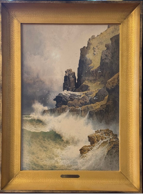 Arthur Suker (British 1857 - 1902) Original Watercolor Signed 